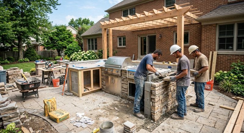 Outdoor Kitchen Installation in Pearland, TX